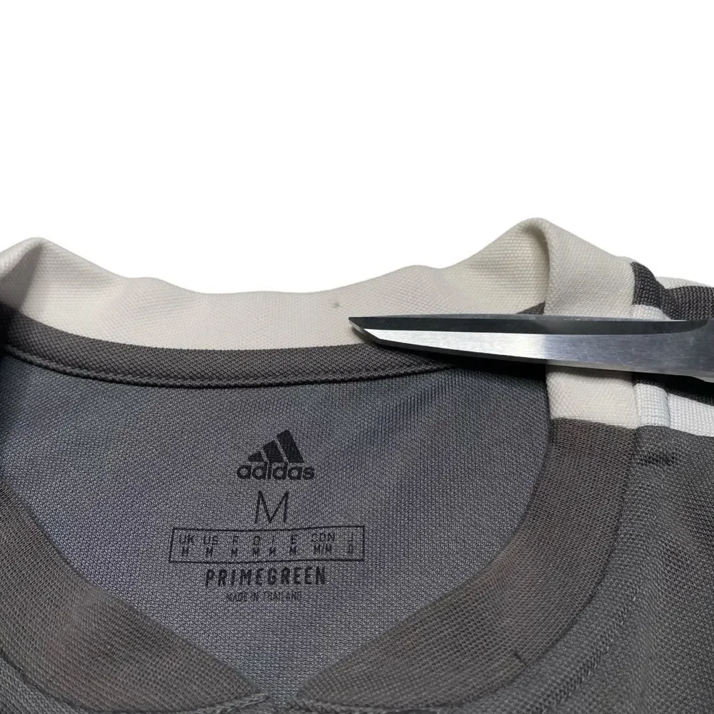 Adidas Aeroready MLS Major League Soccer Shirt Gray Three Stripe Sz M